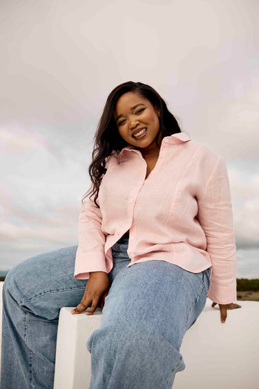 Fitted Linen Shirt | Marshmallow