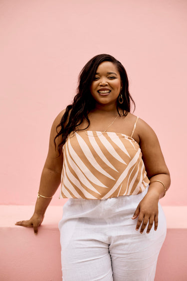Horizon Crop Top | Pink Toffee Fern