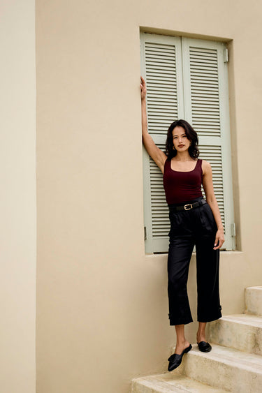 Bamboo Vest | Burnt Cherry