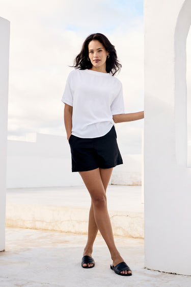 Linen Shorts | Black