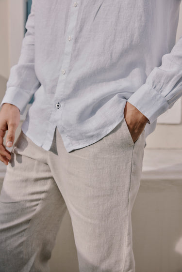 Mens Classic Linen Pants | Natural