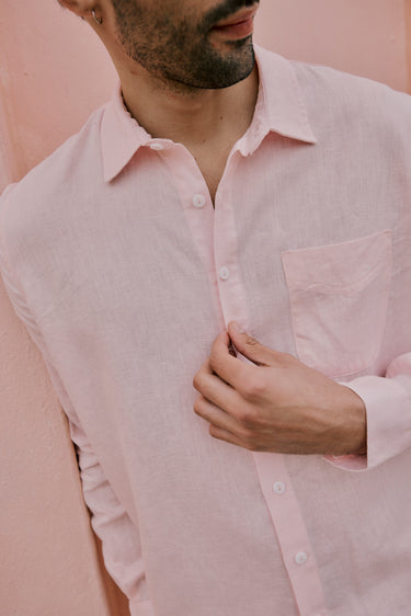 Mens Linen Shirt | Marshmallow