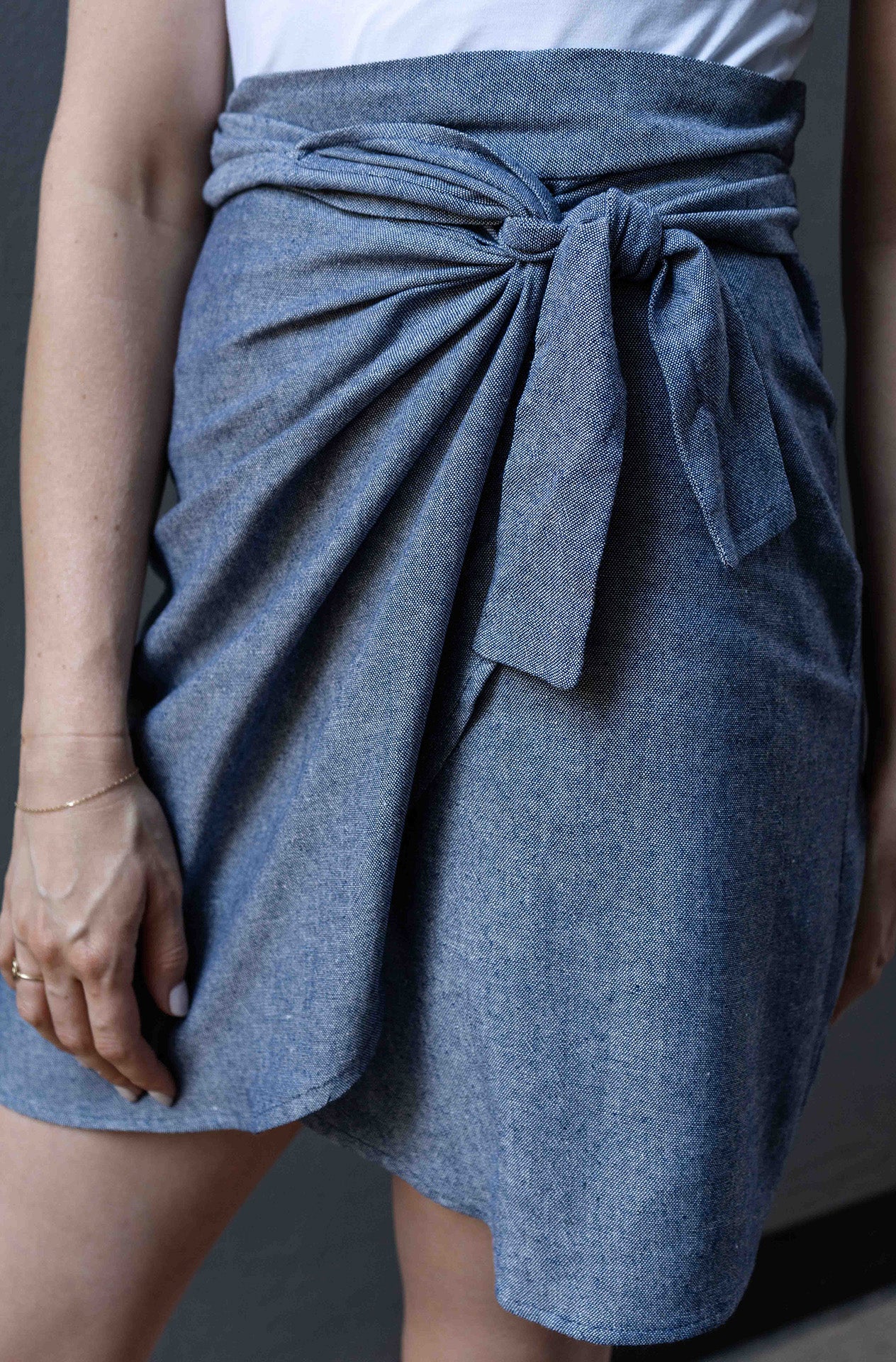 Mini Clifton Skirt | Blue Chambray