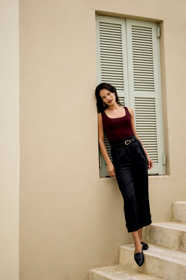 Bamboo Vest | Burnt Cherry