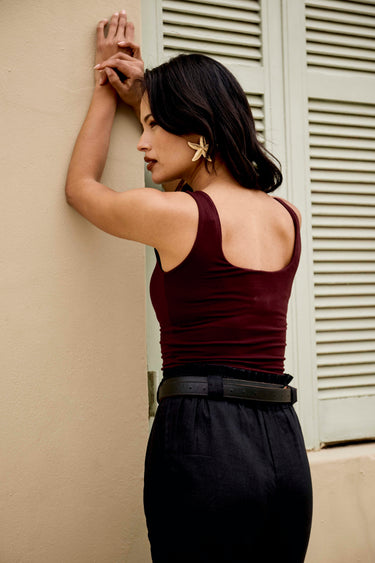 Bamboo Vest | Burnt Cherry