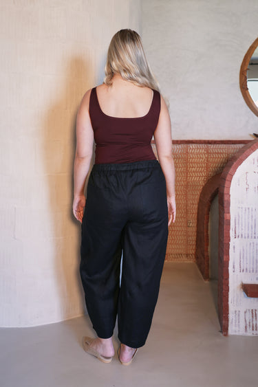 Linen Barrel Pants