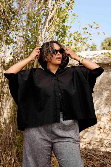 Waterfall Cape ( Long ) | Black