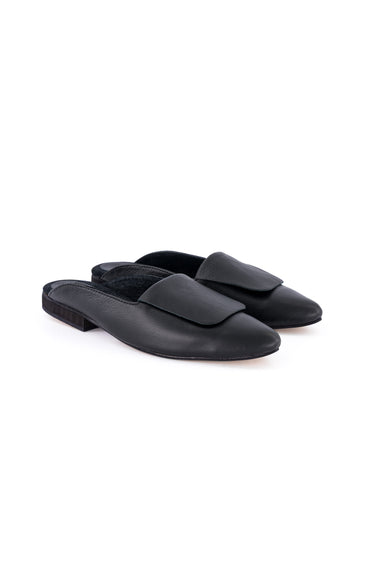 Fold Over Mule | Black