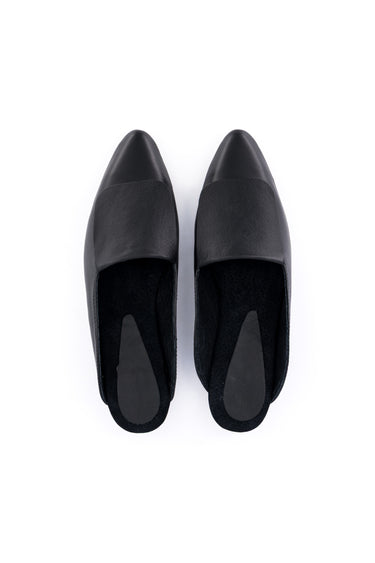 Fold Over Mule | Black