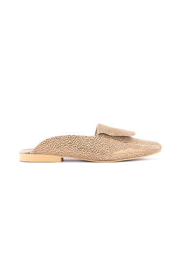 Fold Over Mule | Metallic Leopard