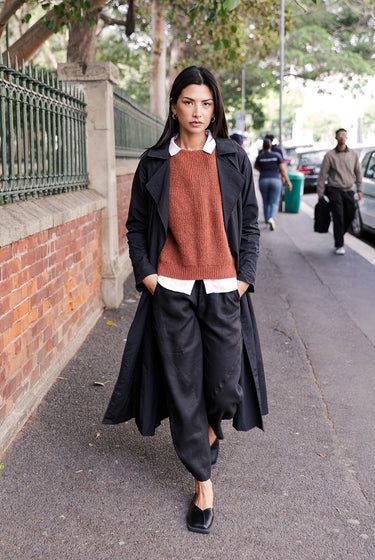 Linen Barrel Pants