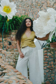 Linen Wrap Top