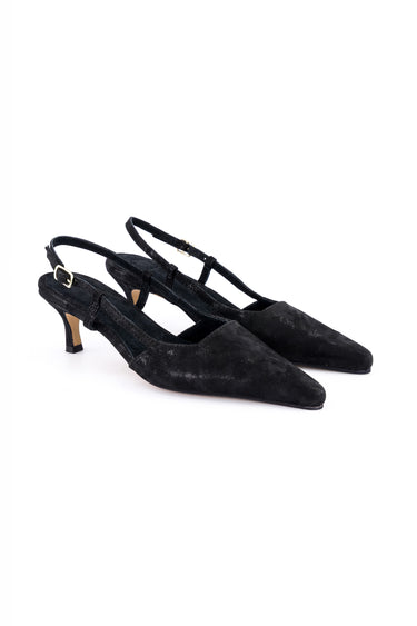 Midnight Kitten Heel