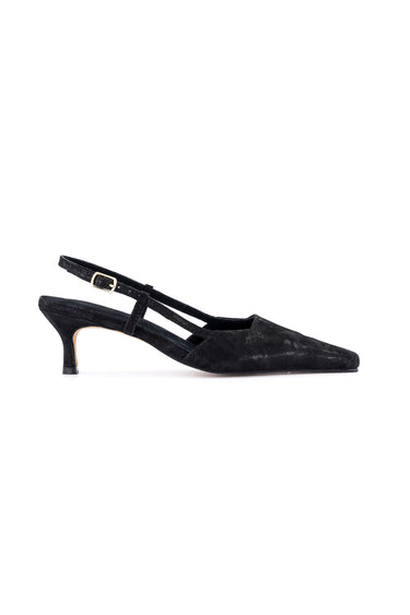 Midnight Kitten Heel
