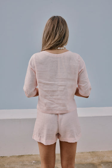 Linen Poppy Top | Marshmallow