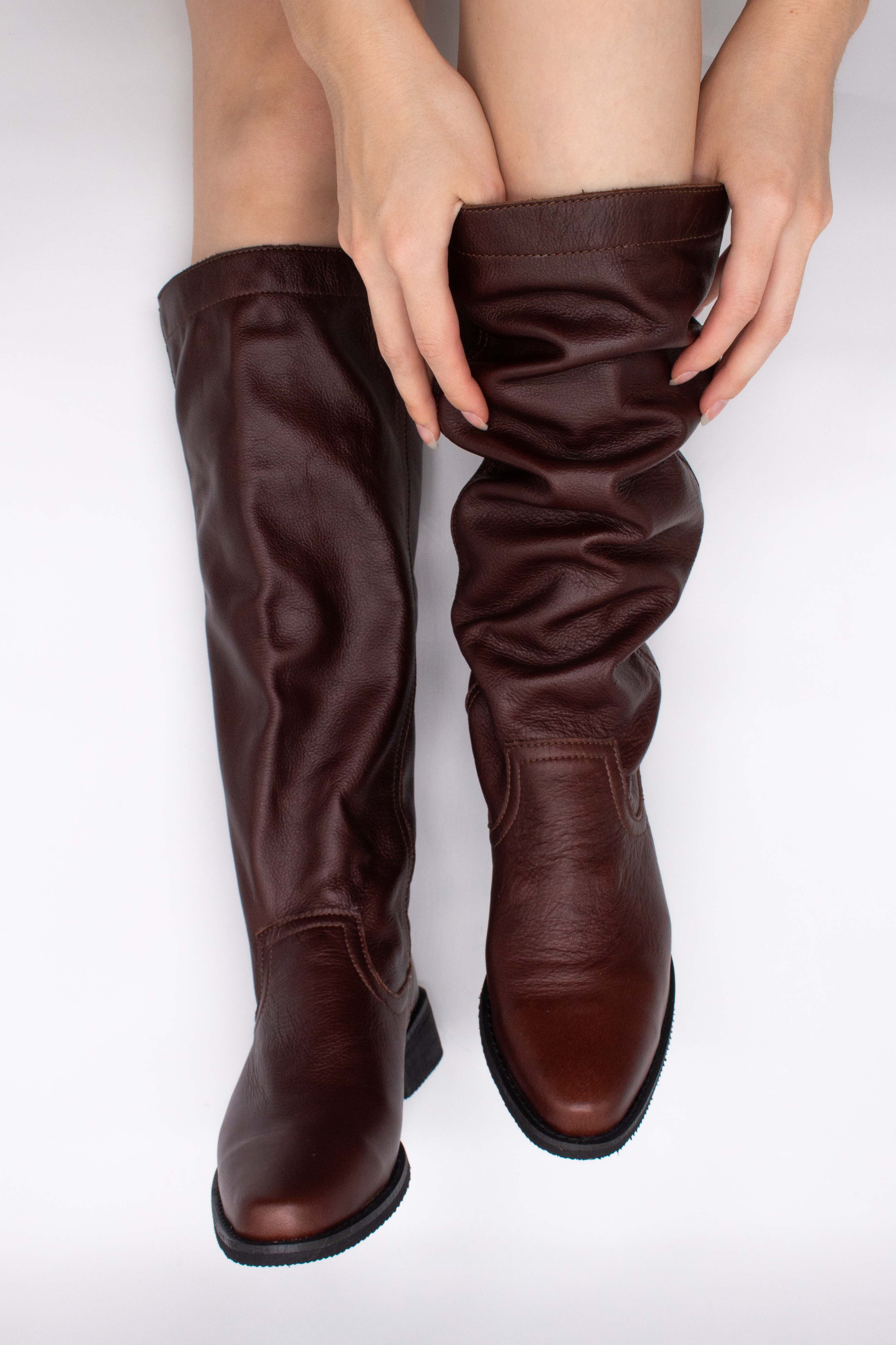 Slouch Boots Women's Knee High Boots Size 11 Women's Flat