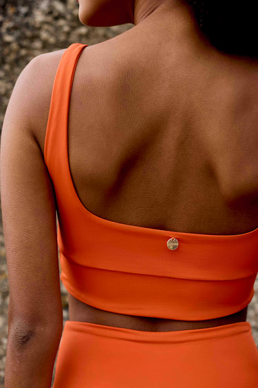 Square Bikini Top | Tangerine