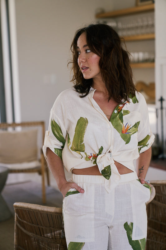 The Strelitiza Shirt | Cream